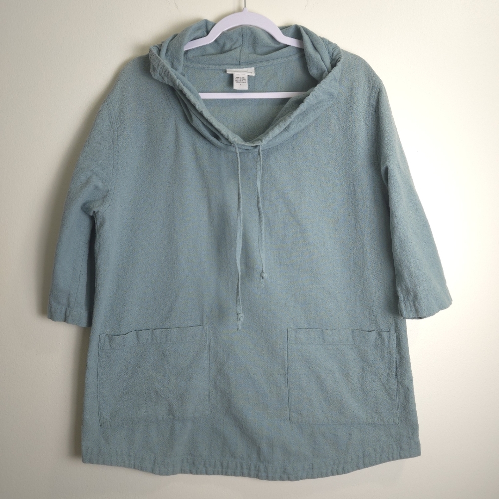 VTG SOFT SURROUNDINGS Cowl Drop Neck 3/4 Sleeve‎ Lagenlook Tunic Top M